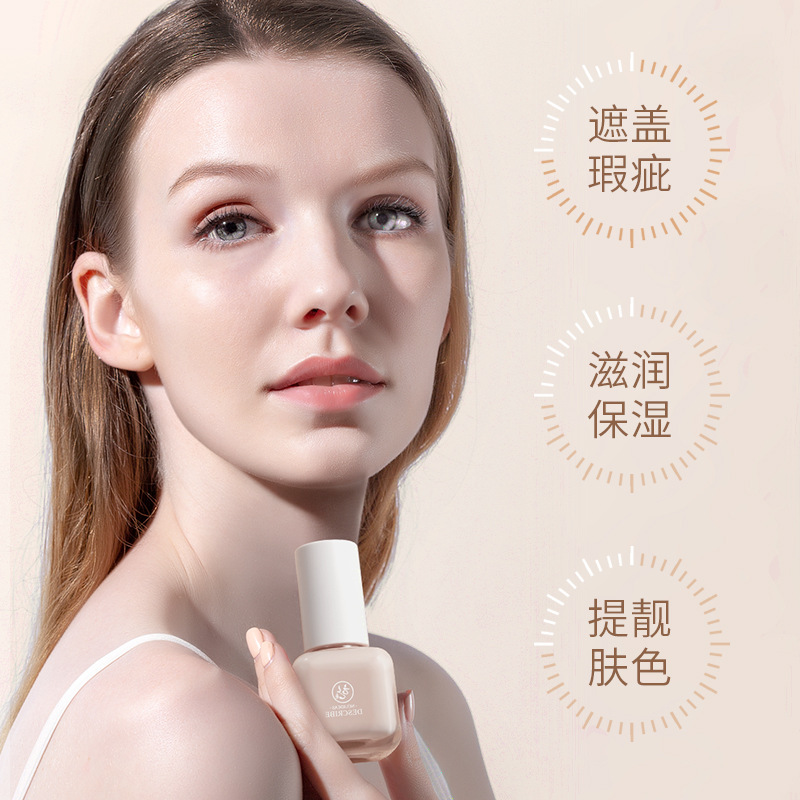 Silinsha Concealer Creamy Skin Liquid Foundation Oil Control Moisturizing Natural Fit Lightweight Breathable Invisible Pores Bb Cream