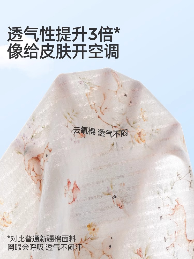 Jingqi Baby Pajamas Pure Cotton Type a Summer Thin Three-Quarter Sleeve Air-Conditioned Clothes Boys and Girls Kidsren's Home Clothes Set