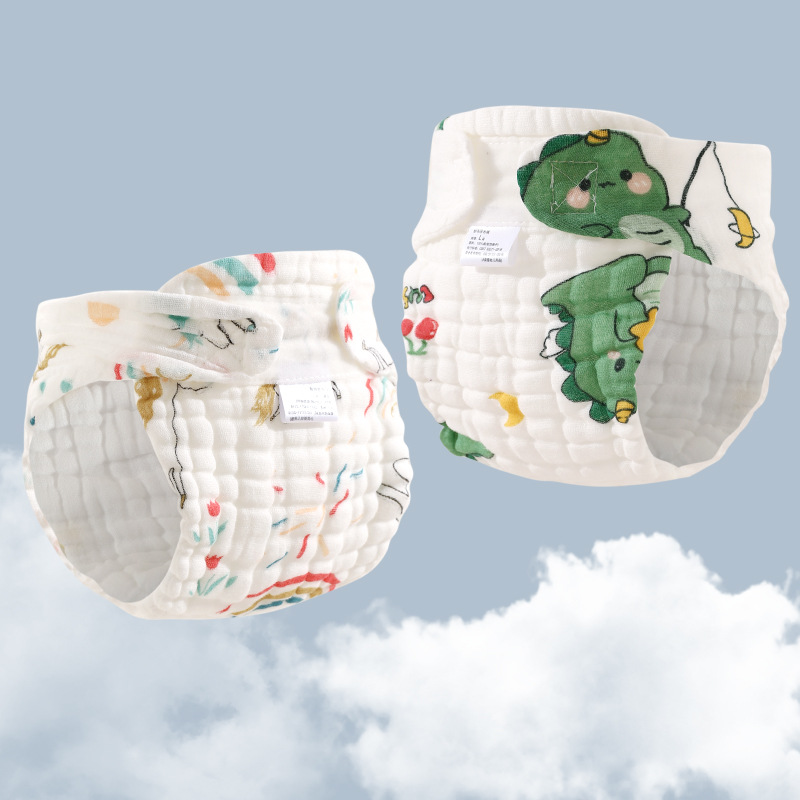 Подгузники для малышей, однослойные, многоразовые, дышащие, для новорожденных, четырехсезонные