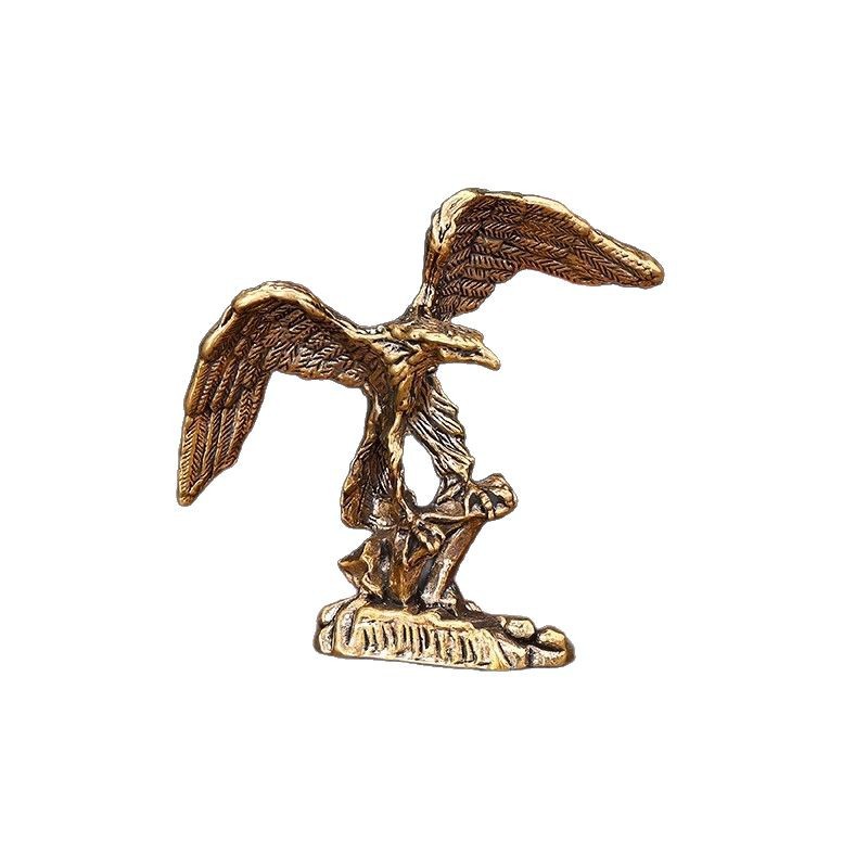 Brass Big Show Grand Eagle Ornaments Creative Living Room Office Tea Pet Retro Copper Eagle Crafts Small Ornaments