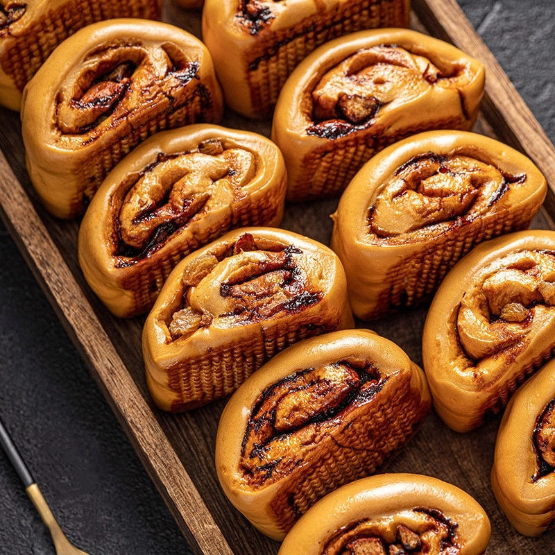 Shredded popcorn brown sugar steamed buns children student breakfast steamed buns dessert heating instant frozen semi-finished products wholesale