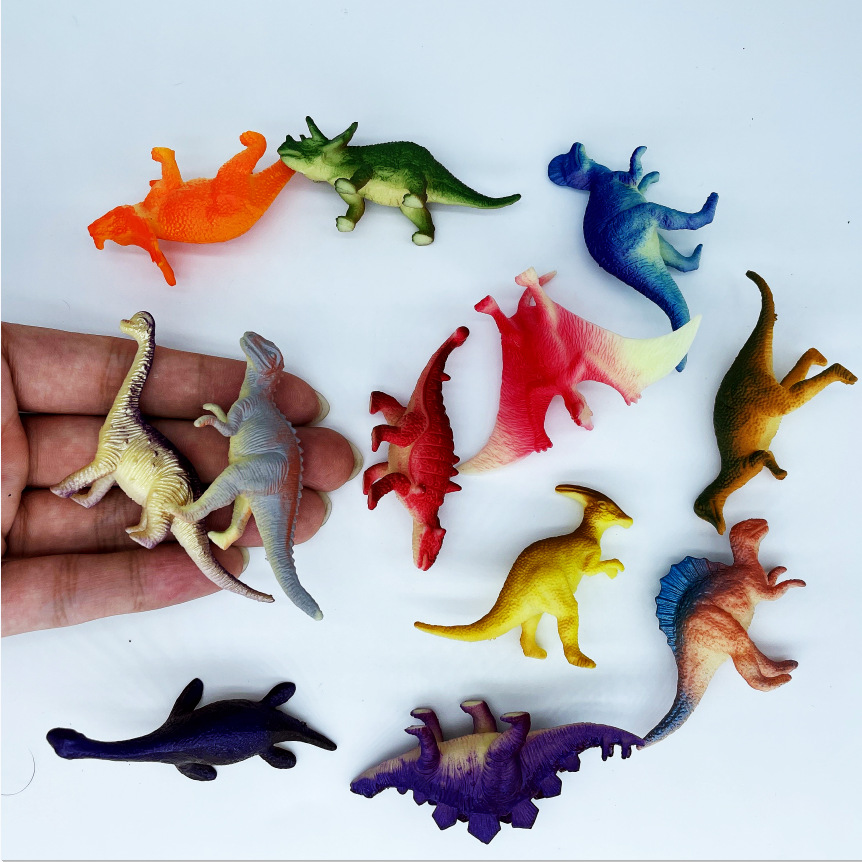 Cross-border simulation solid soft rubber small dinosaur children's toy model archaeological set dinosaur Tyrannosaurus Rex stall wholesale