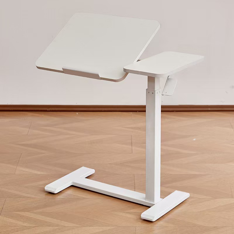 Pneumatic hydraulic lifting table reversible computer table standing workbench floor movable lifting bedside table