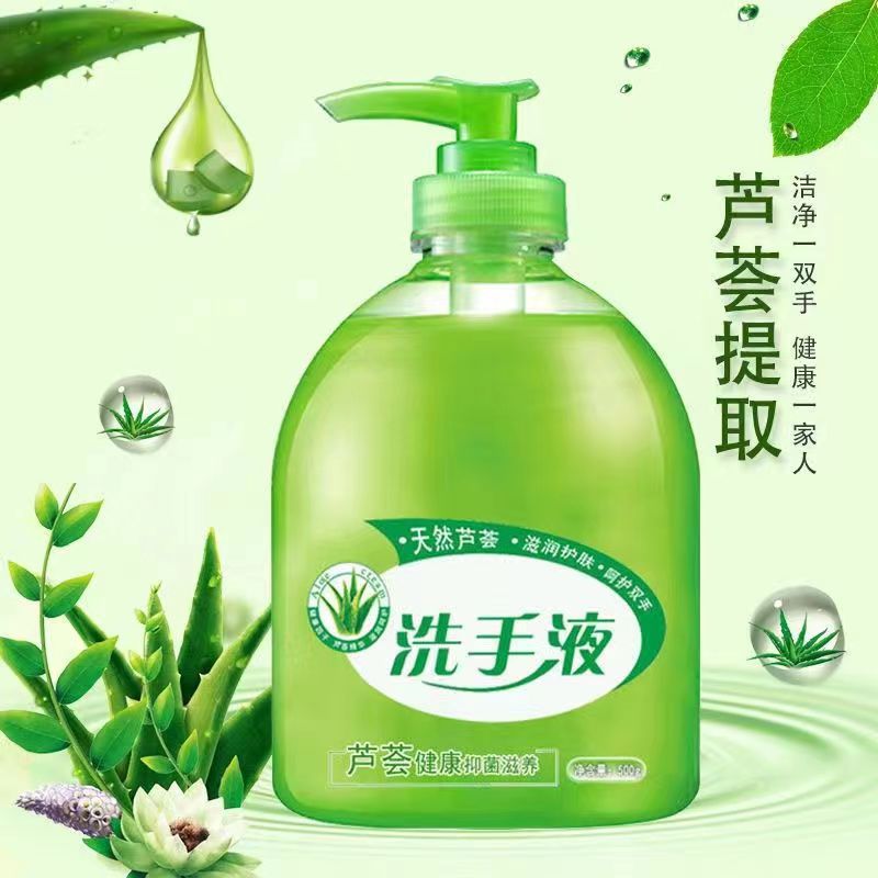 Aloe Vera Fragrance Hand Sanitizer 500g Fragrance Antibacterial Cleansing Moisturizing Press Bottle Children's Home Furnishing Wholesale