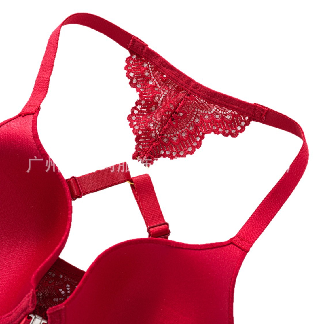 Cross-Border Foreign Trade Front Buckle Beautiful Back Bra Lace Adjustable Underwear European and American Style with Steel Ring Anti-Sagging Push-Up French Style Push-Up