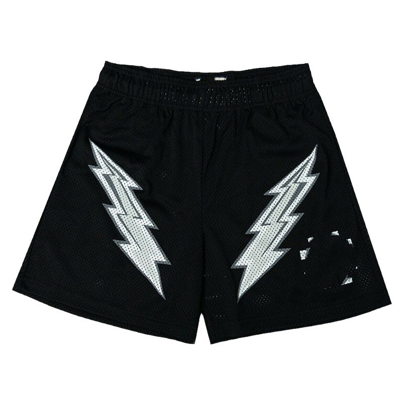 New EE Lightning Basketball Shorts Men's Casual Fitness Quick Dry Running Sports Quarterpants Large Mesh Shorts Summer