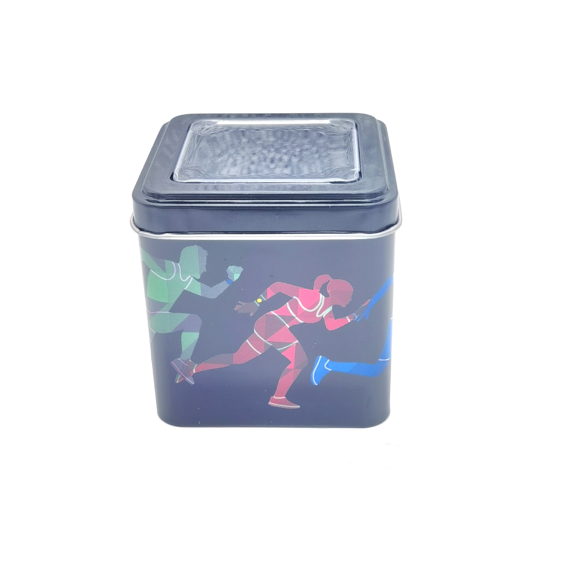 Square tin black variety of in stock students window electronic watch box children's watch box packaging tea