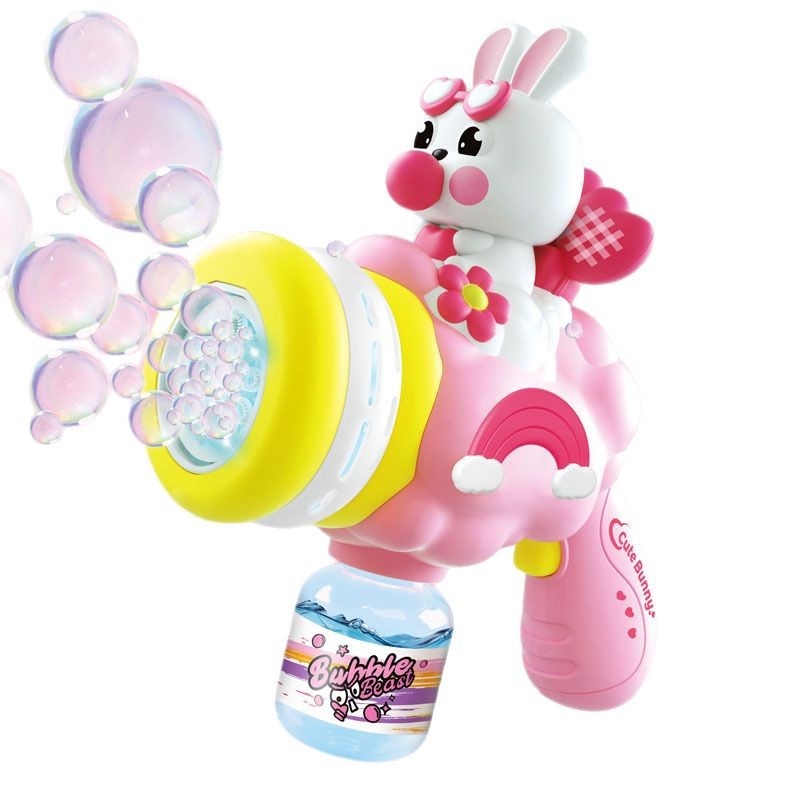 Shake the sound net red one-horned pony bubble machine children's automatic porous electric bubble stick stall toys