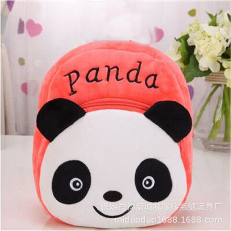 Foreign trade cartoon baby plush backpack cute pink cat boys and girls kindergarten school bags children's bags wholesale