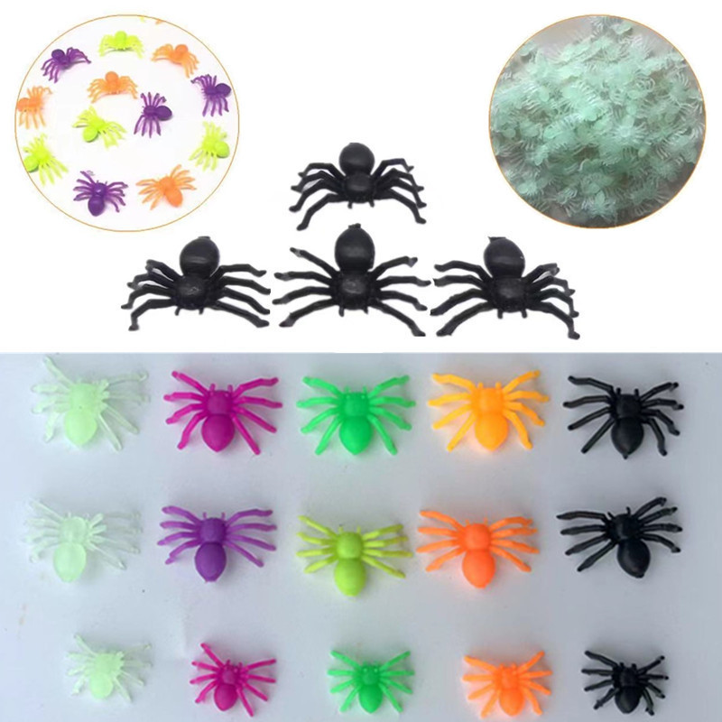 Фальшивый маленький паук Хэллоуин, светящийся черный мини-спектр, 3 спецификации