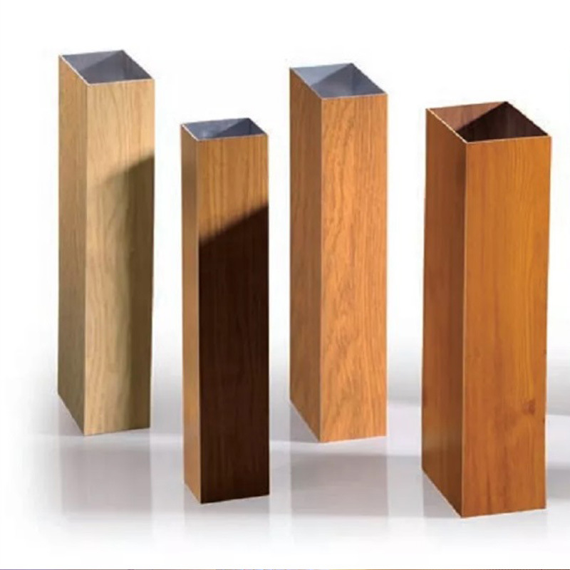Aluminum Square-Through Profile Aluminum Alloy Ceiling Aluminum Bar Gusset Plate Wood Grain U-Shaped Curved Aluminum Ceiling Aluminum Square-Through Wholesale Manufacturer