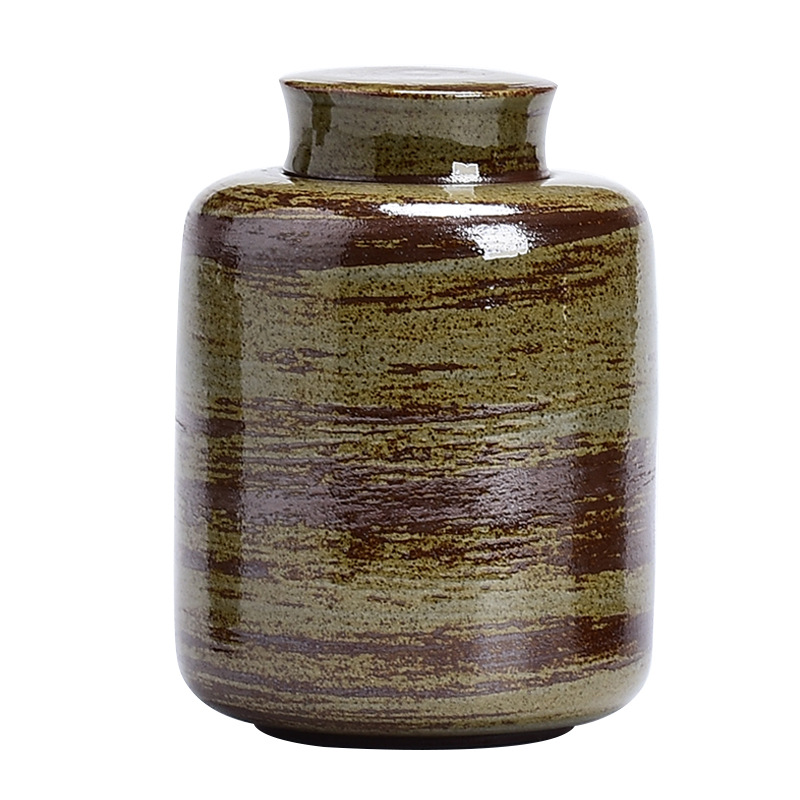 Customized Logo Stoneware Tea Cans, Sealed Cans, Pu'Er Tea Storage Cans, White Tea Ceramic Cans, Moisture-Proof and Sealed