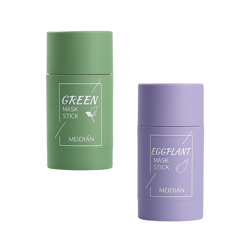 Supply delivery charming green tea cleaning solid mask eggplant deep cleansing TikTok same solid mask