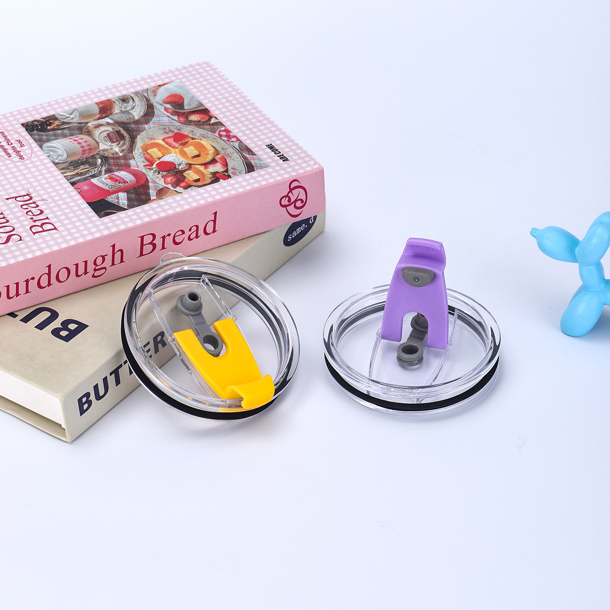 New 30oz Flap Lid Sealed Leak-Proof Ice Cup Straw Lid Outdoor Car Cup Flat Lid Push Lid Wholesale