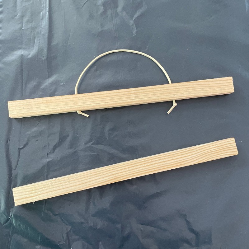 Solid Wood Hanging Painting Clip Art Exhibition Hanging Shaft Poster Clip Groove Hanging Shaft Cross-border Hot Selling Nordic Simple Decorative Painting Rod