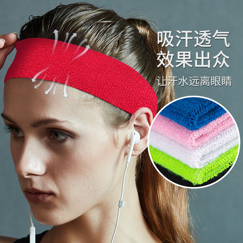 Towel Headband, Sports Headscarf, Sweat-Absorbent Band, Embroidered Headband, Fashionable Men's and Women's Headband, Customizable Logo, Fitness and Running