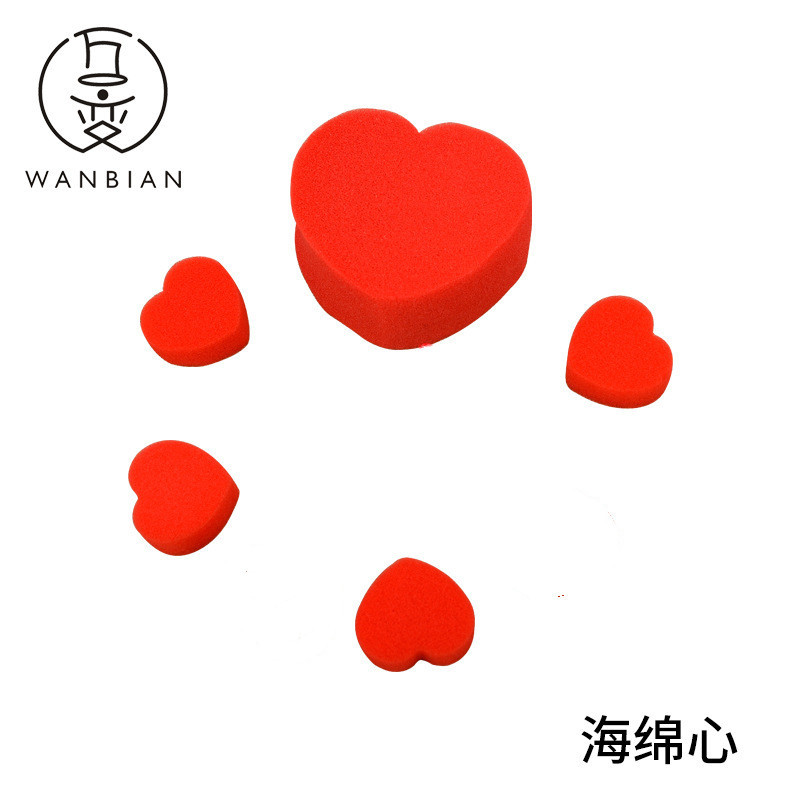 Магическая губка, сердце, реквизиты для сценического магического шоу, оптовая продажа