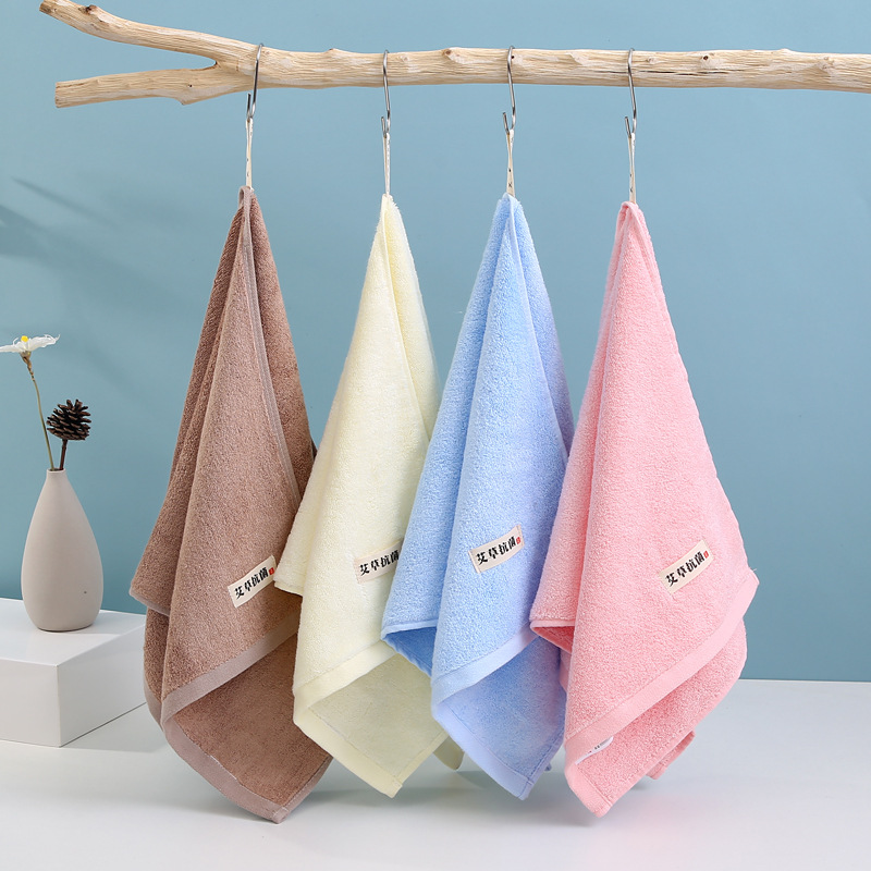 Xinshang Mugwort Bamboo Fiber Antibacterial Towel Wholesale Soft Absorbent Antibacterial Antibacterial Gift Household Functional Towel