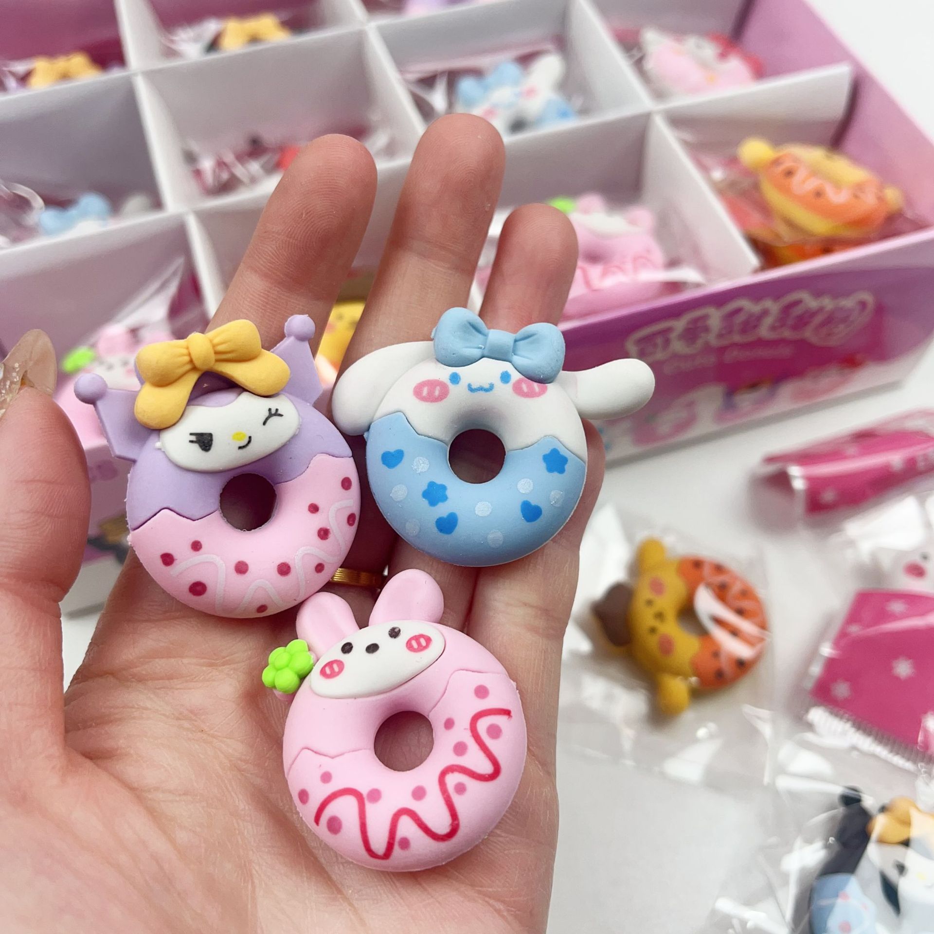 Sanrio Donut Eraser Cute Cartoon Style Kindergarten Children's Student Small Gift Reward Stationery