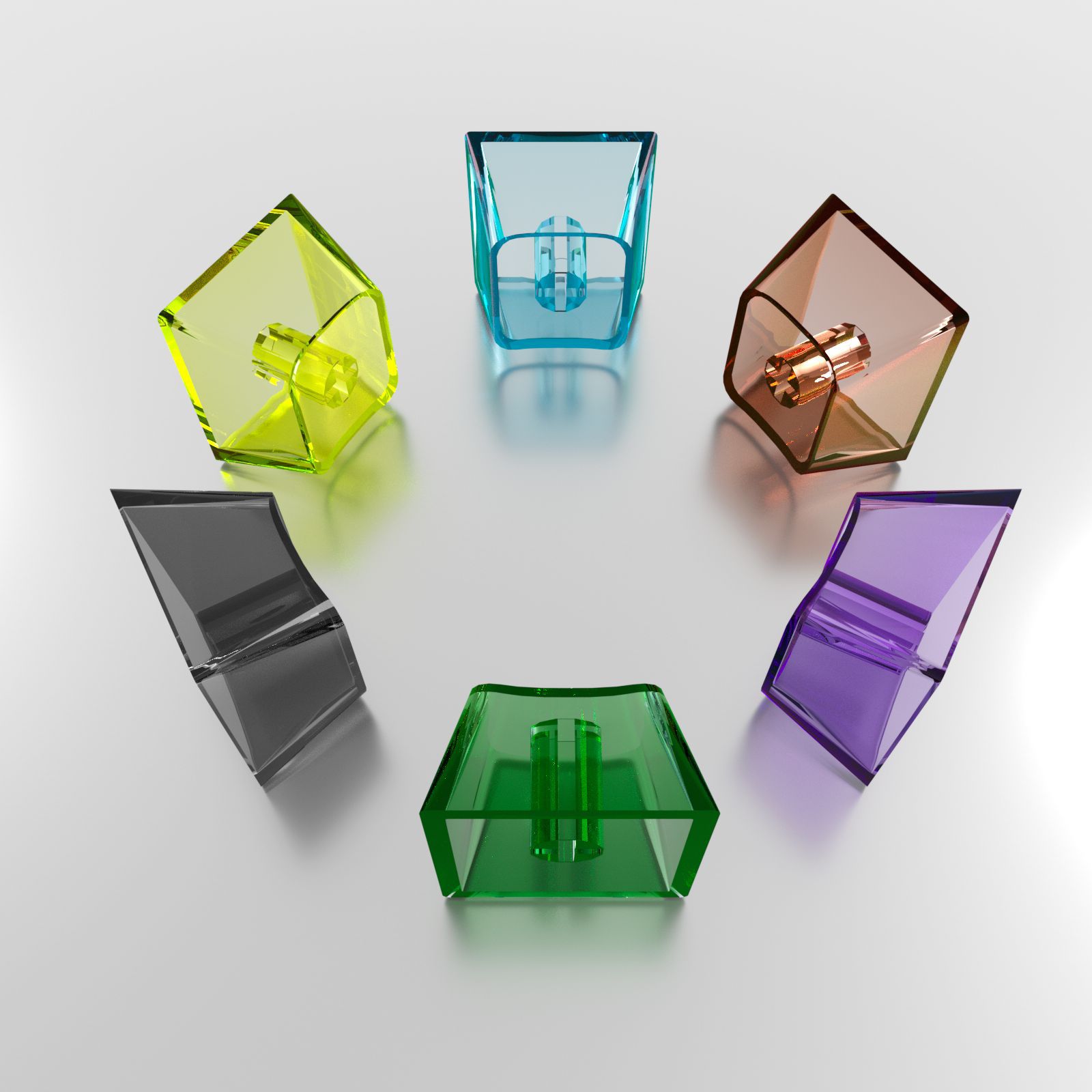 Pc Transparent Keycap Original Height DIY Mechanical Keycap Mirror Translucent Keycap R3 R4 Mx Cross Chrysanthemum