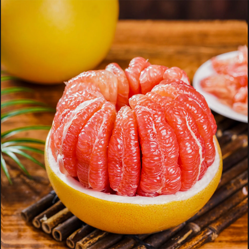 Freshly Picked Seasonal Fujian Guanxi Three-Red Honey Pomelo Old Tree Red-Fleshed Pomelo Fresh Fruit Juicy Pure Sweet Whole Box Wholesale