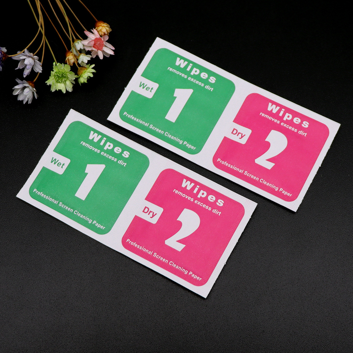 Alcohol Bag 1+2 Dry and Wet Bag Alcohol Cotton Mobile Phone Cleaning Bag Mobile Phone Film Kit Screen Cleaning Kit