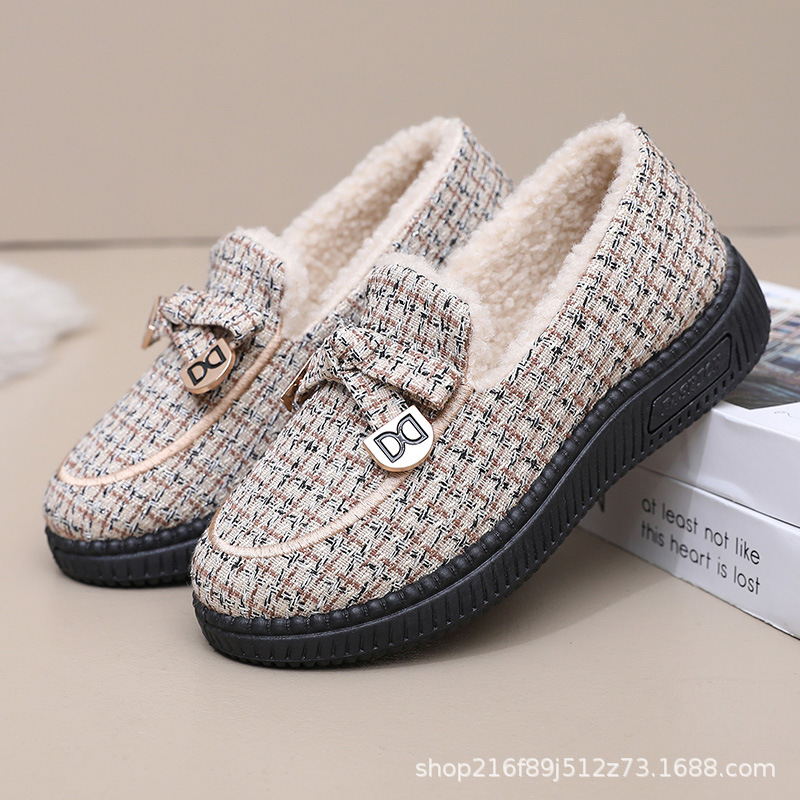 Хлопковые ботинки для женщин, утепленные и комфортные, для пожилых