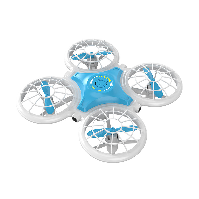 Amazon hot selling four-axis toy with light aircraft UAV obstacle avoidance anti-collision hover tumbling flying UFO