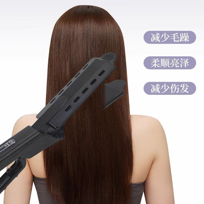 Cross-Border Large Panel Hair Straightening Splint, Curling and Straightening Dual-Purpose Hair Straightener, Curling Iron, Simple Straightening Plate Clip, Perm Clip