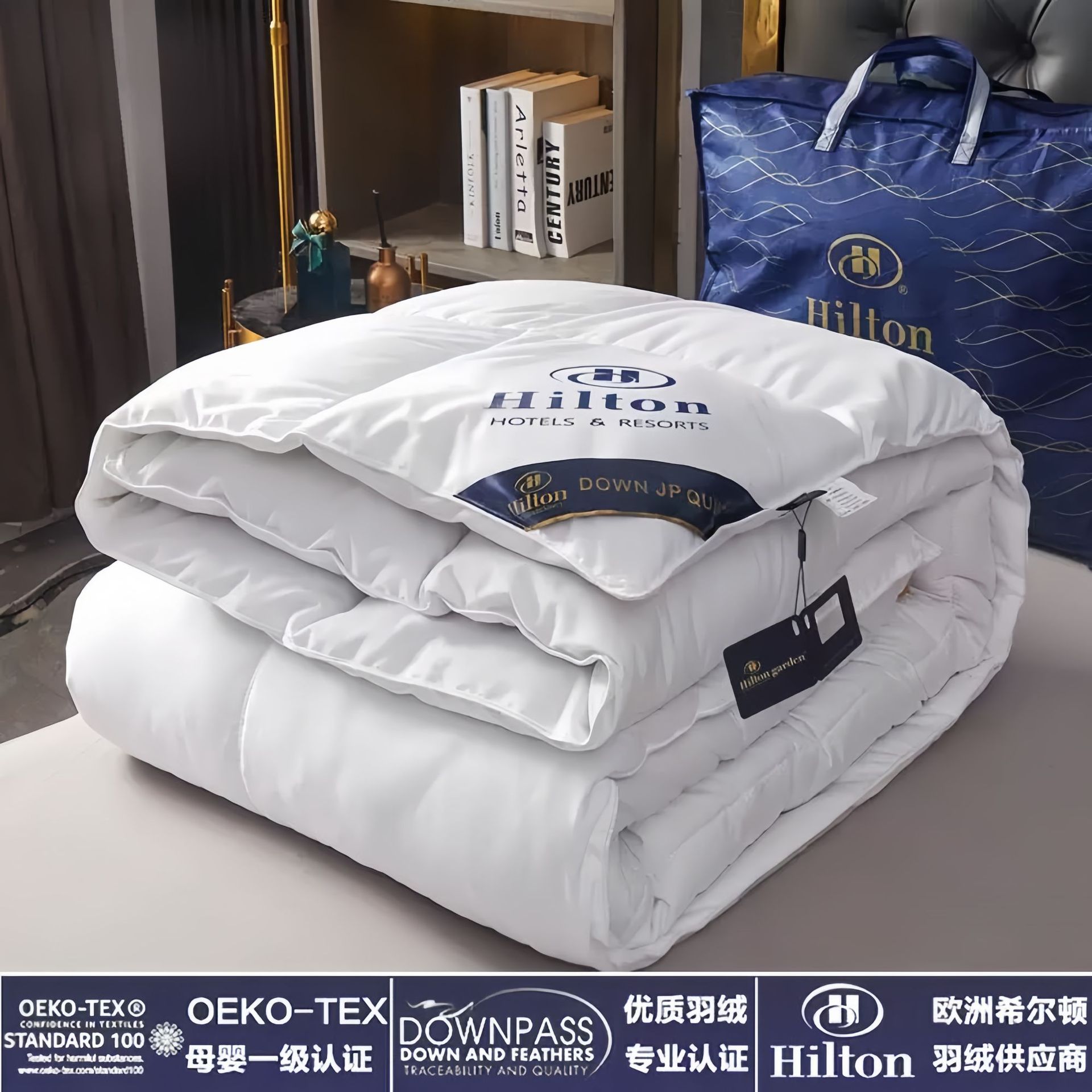 Пуховое одеяло Hilton, утолщенное, теплое зимнее одеяло, гостиничное, весенне-осеннее, оптовая закупка