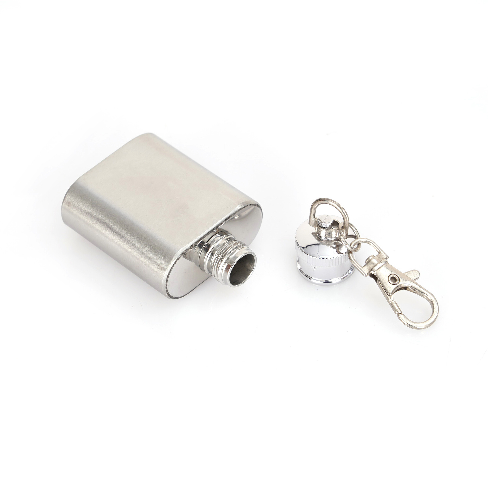 Amazon 1-10 oz stainless steel hip flask portable portable outdoor spray paint natural color wine white wine bottle