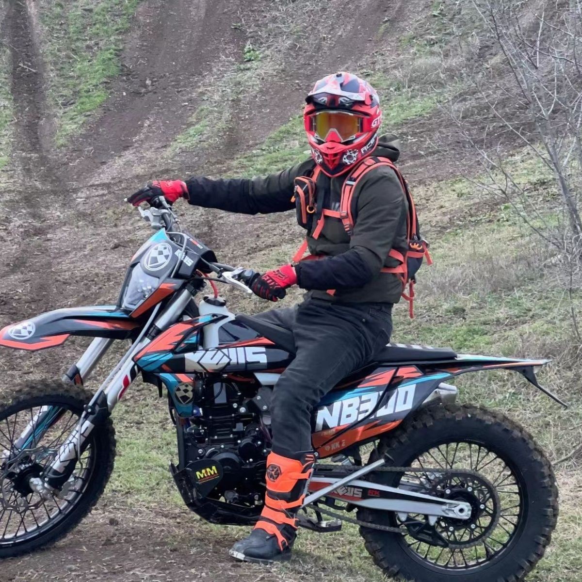 Мотоцикл Kwe K16Nb300 для бездорожья, конкурентный мотоцикл Kwe Kwe Mountain с воздушным охлаждением