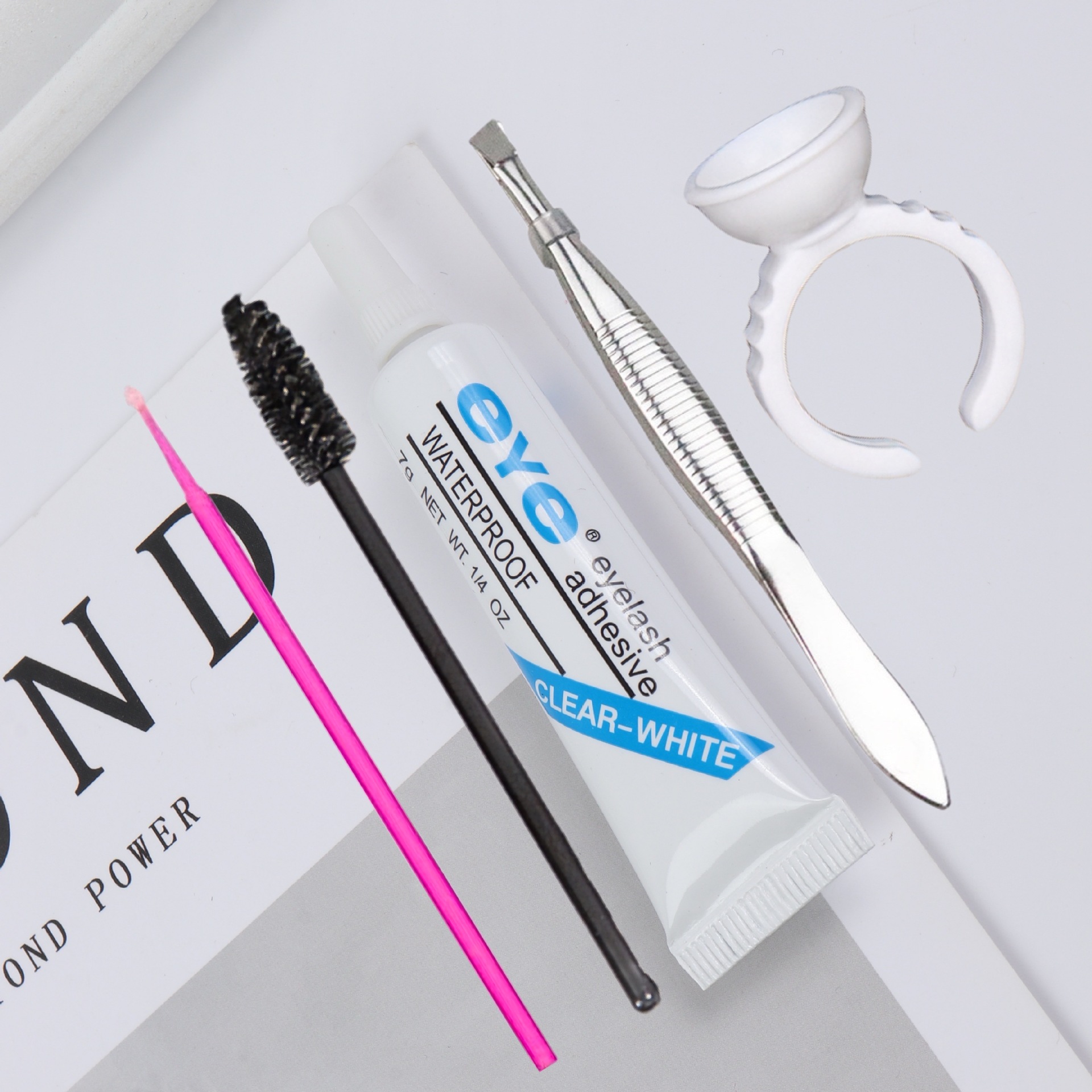 Eye five-piece set factory wholesale grafting false eyelash set natural seamless mild and comfortable false eyelash curler glue