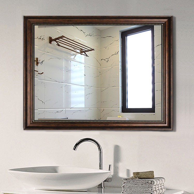 Custom hotel mirror frame mirror photo frame European furniture bathroom mirror wall hanging bathroom mirror home bathroom mirror