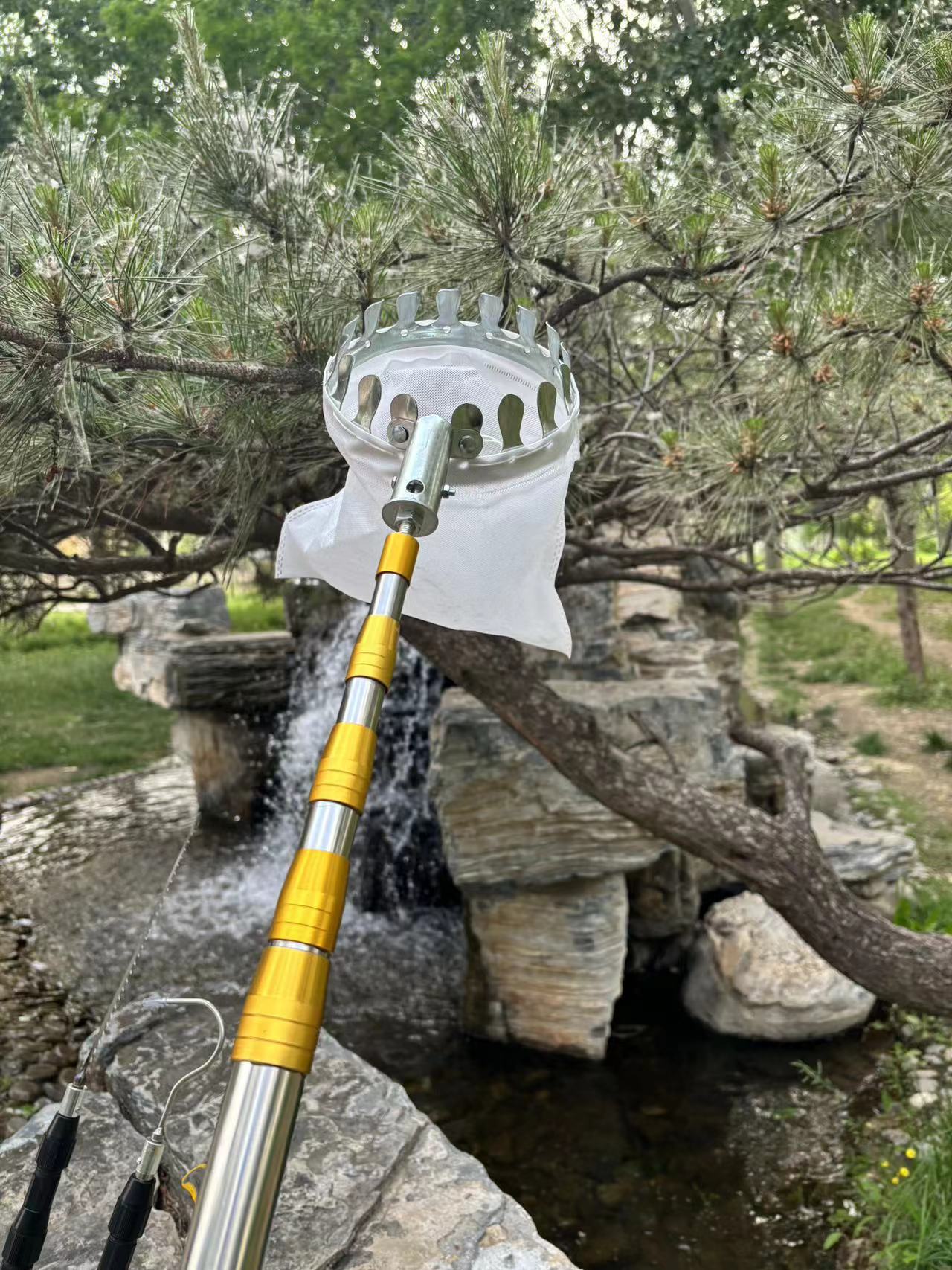 Manufacturer's Fruit Picking Knife and Hook Saw Four-piece Set Stainless Steel Net Copy Pole Gold Telescopic Pole Thickeneded Telescopic Positioning