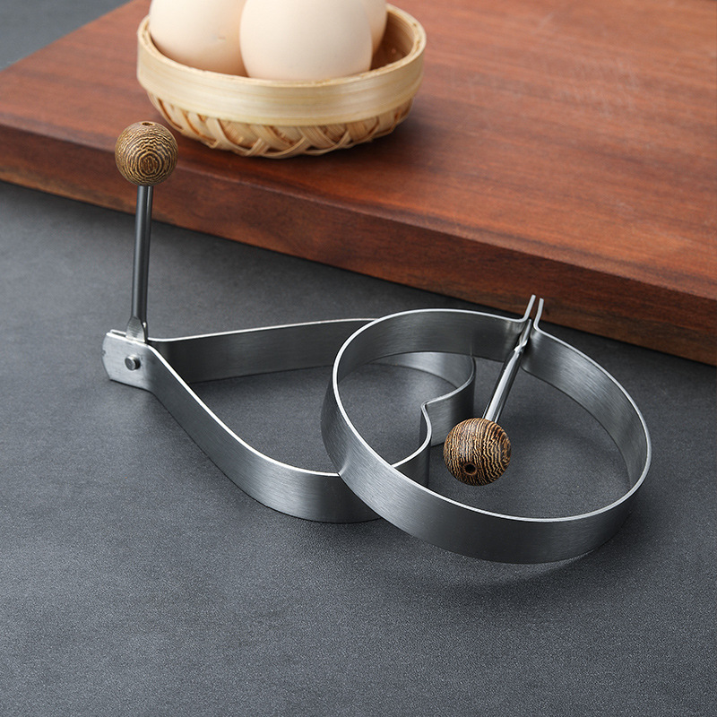 Яичный кольцевой формовщик из нержавеющей стали 316 с ручкой для куриного крыла, формовщик для яиц в форме сердца, оптовая продажа