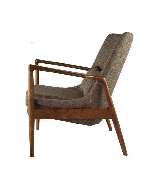Nordic Log Lounge Chair, Simple Single Leisure Chair, Lazy Stool, Reception Armchair, Sofa Chair