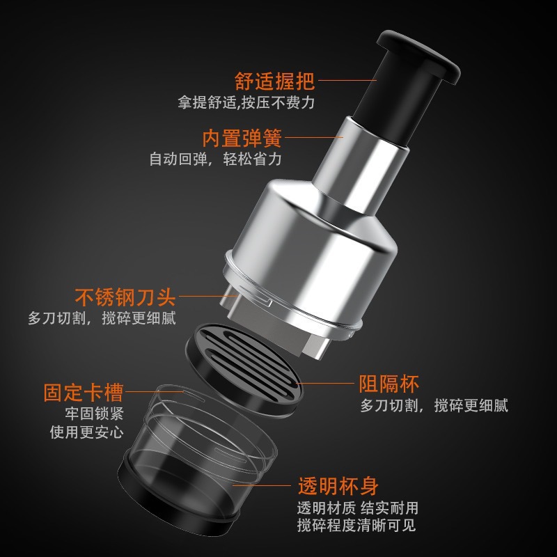 Garlic Press Kitchen Tool Manual Crusher Multifunctional Vegetable Cutter Household Tool