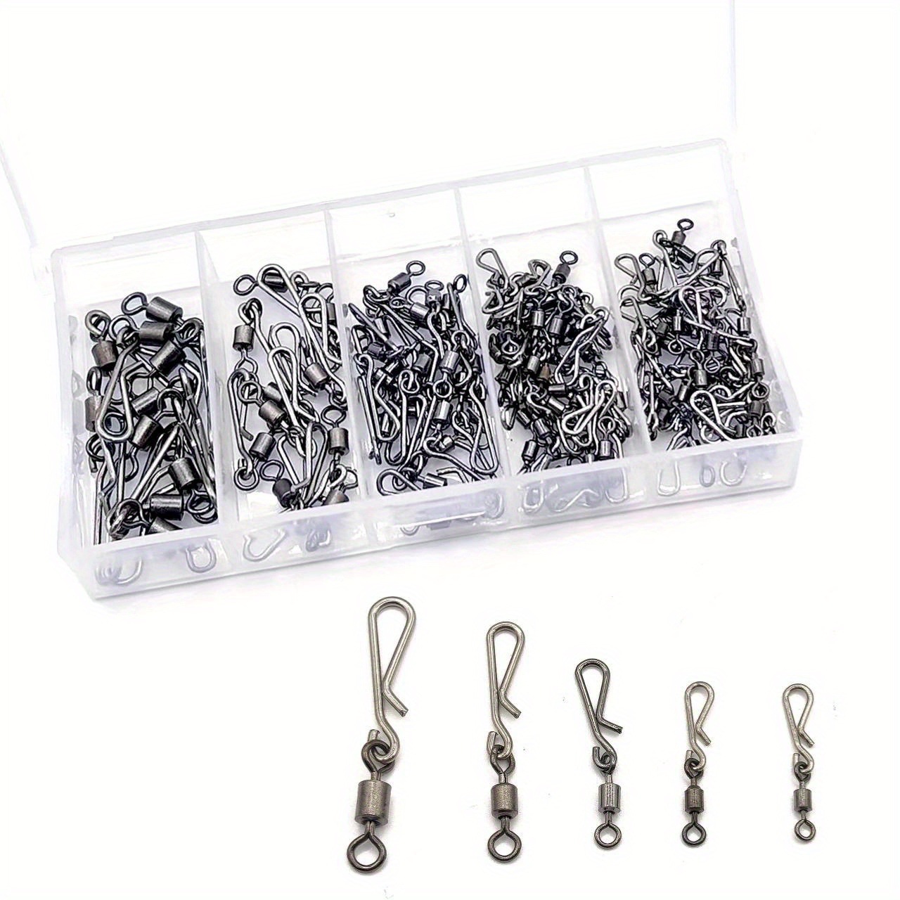 100 pc/box fishing gear reinforced pin sea fishing stainless steel luya pin connector fishing supplies, hanging type