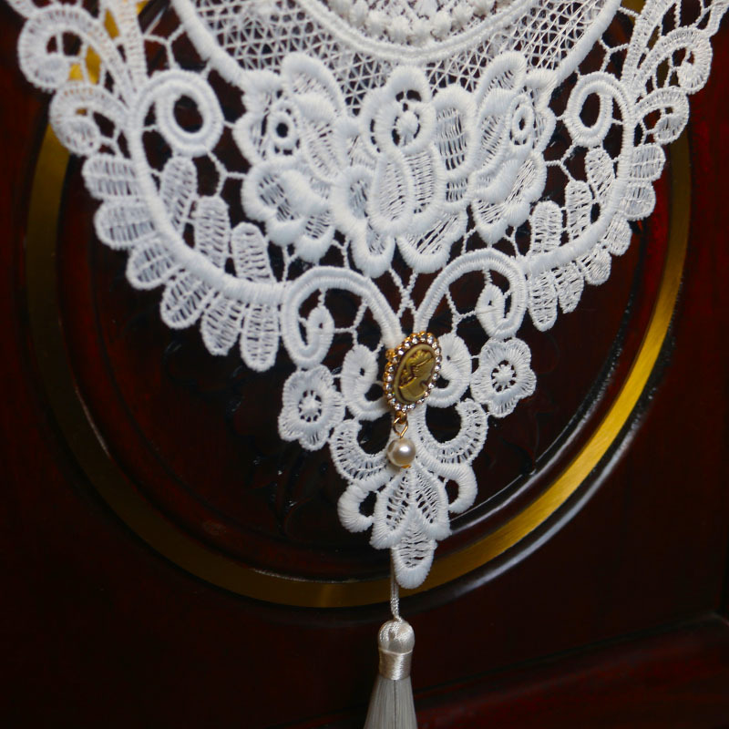 European-Style Light Luxury White Lace Chest of Drawers Shoe Cabinet Dressing Table Dust Cover Fabric Tv Cabinet Coffee Table Dining Table J^