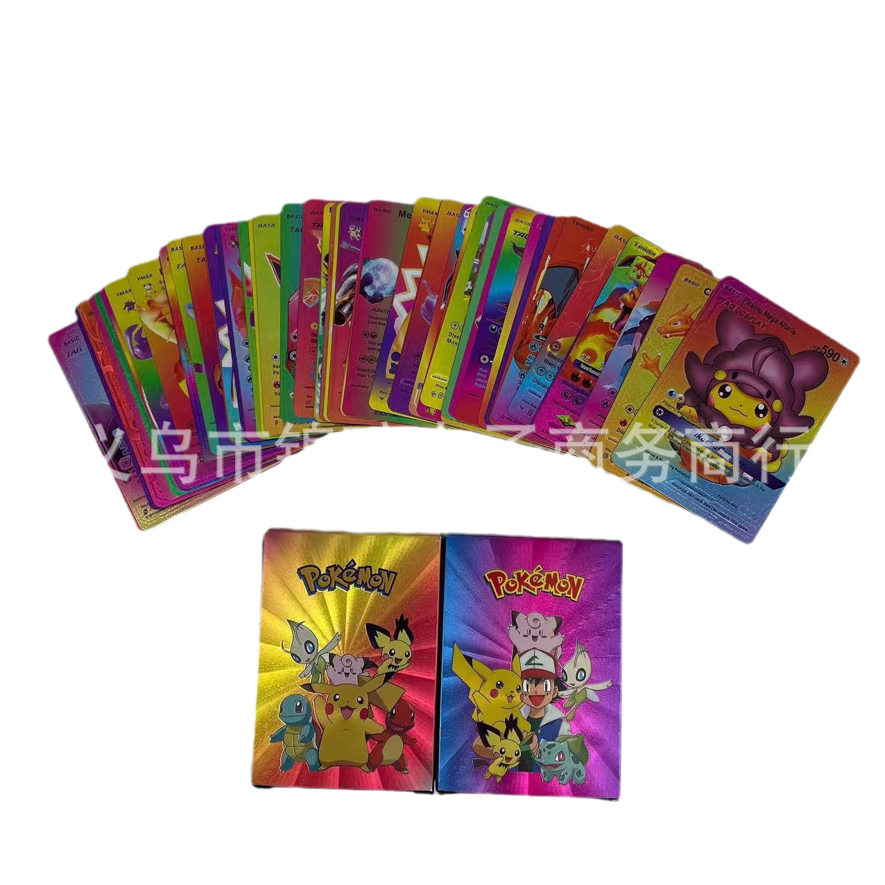 Cross-border hot-selling magic baby gold foil card Bao Ke Meng gold foil card pet elf pocket monster gilding foil card