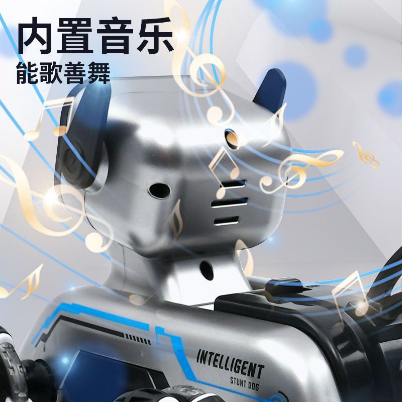 Mechanical eight-wheel robot dog hand sensing remote control four-wheel drive car electric robot boys and girls stunt children's toys