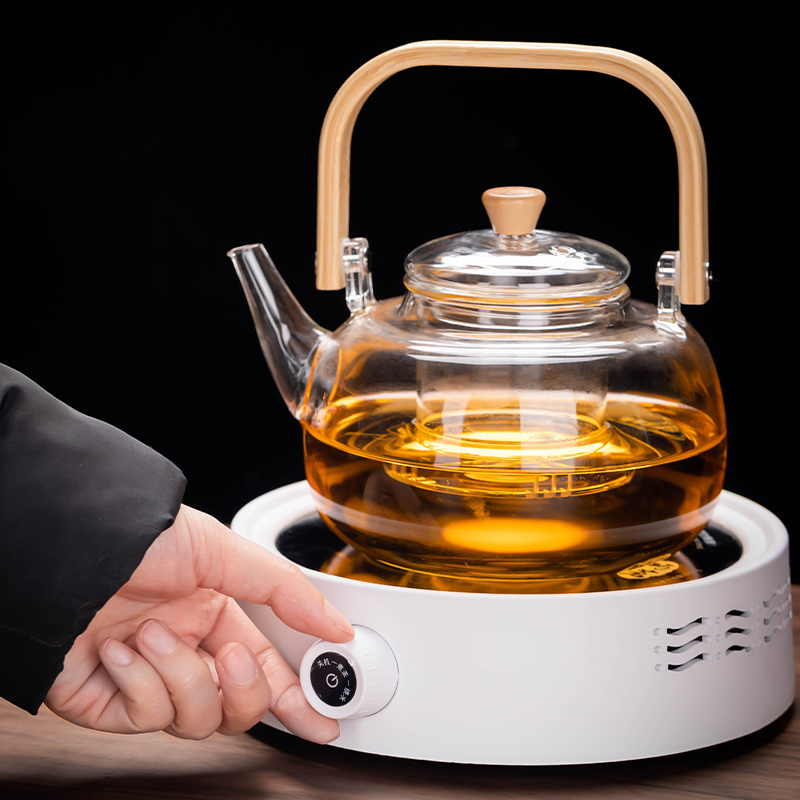 Teapot Tea Set Electric Ceramic Stove Glass Health Pot Boiling Water Kung Fu Tea Cup Scented Tea Brewing Device Household Tea Banyan