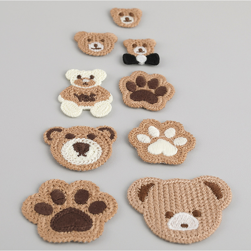 Easiest for Match Cartoon Bear Embroider Stickers for Bags, Mobile Phone Cases, Hair Accessories, Decorative Shoes, Socks, Sweater Patches, Clothing Accessories 11