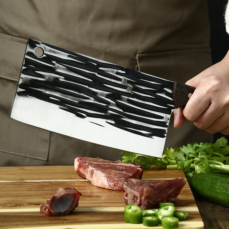 Yangjiang knife forging hammer pattern kitchen knife household kitchen supplies fast shake e-commerce hot cutting knife household meat knife