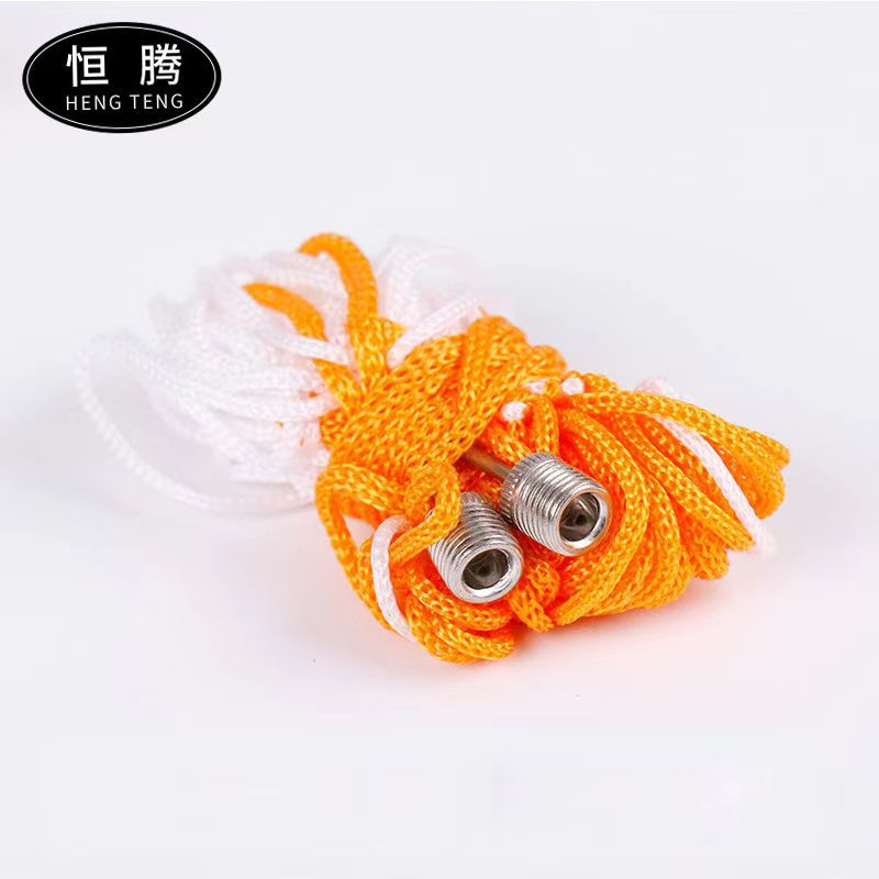 Woven Orange and White Net Bag Ball Gift Net Bag Inflatable Needle Combination Set Metal Inflatable Air Needle