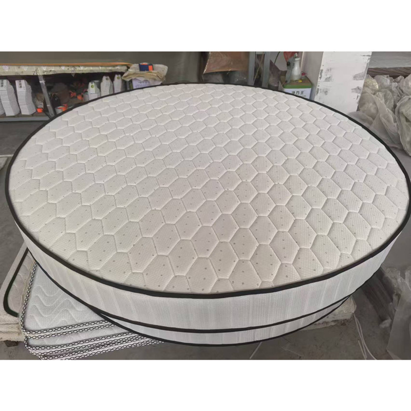 Spring Round Mattress Folding Double 2m 2.2m Round Hard Brown Mat Thickened Latex Cushion Simmons Round Mat