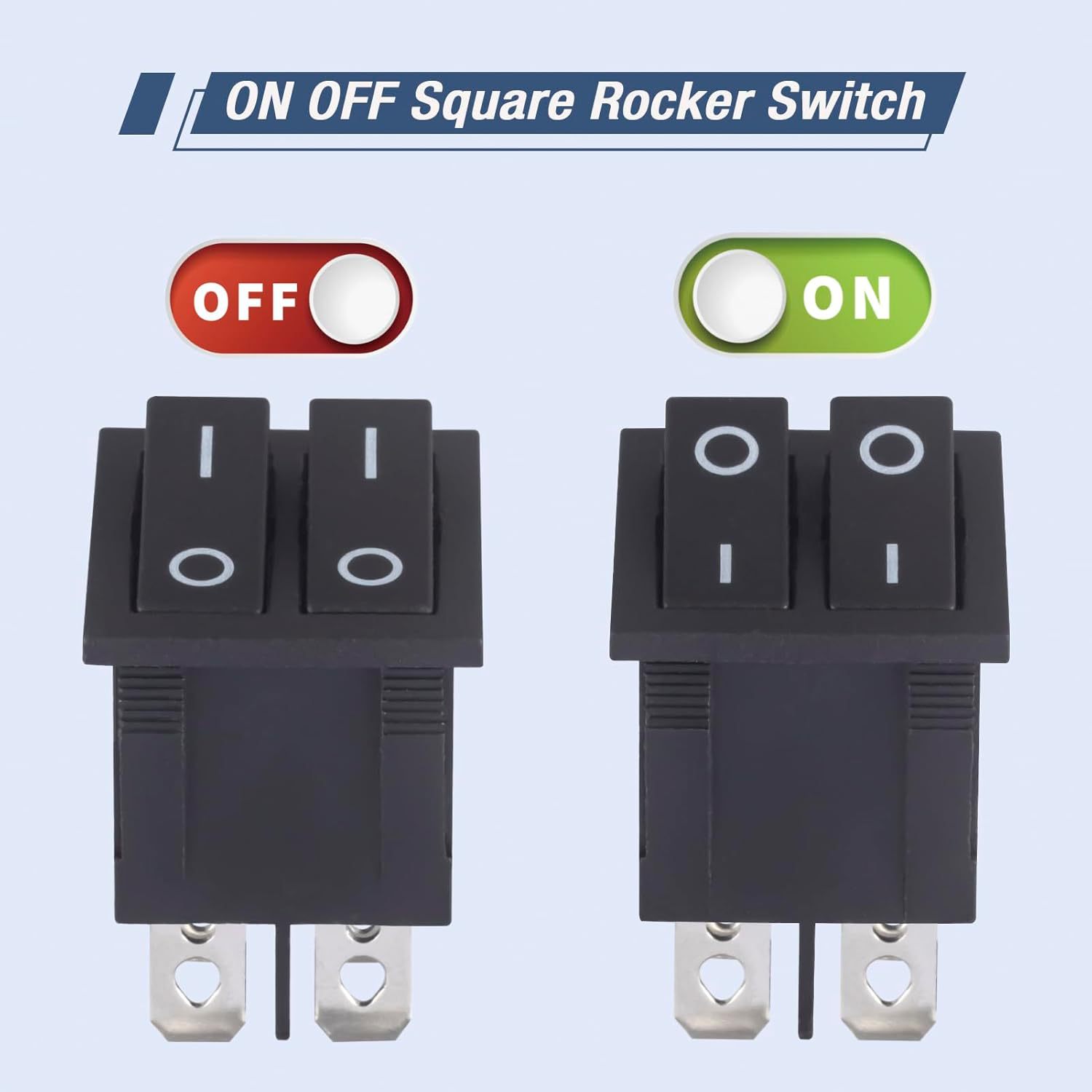 Vexunga Doppel Wippschalter Kippschalter 6 Polig Ein\/Aus Do