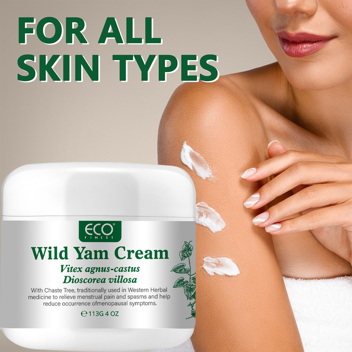Cross-border Exclusive Hormone Balance Treatment Cream Yam Cream Wild Yam Cream Women's Period Relieve Spasm