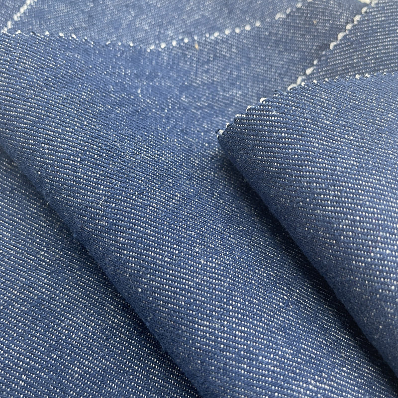 200g Enzyme Washed Hemp Cotton Denim Fabric Twill Denim Blue Spring and Summer Pants Vest Environmentally Friendly Hemp Fabric